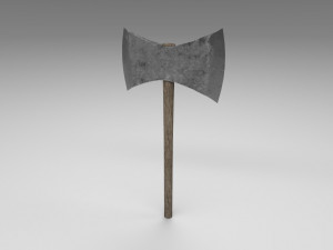medieval battle axe 1 3Dモデル