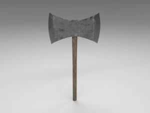 medieval battle axe 1 3D Model
