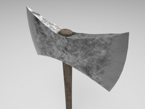 medieval battle axe 1 3Dモデル
