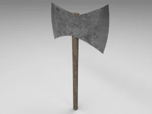 medieval battle axe 1 3D Model