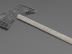 medieval battle axe 1 3Dモデル