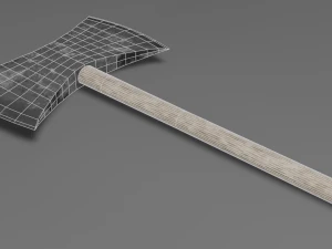 medieval battle axe 1 3D Model