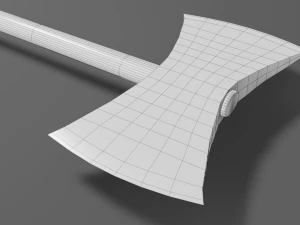medieval battle axe 1 3D Model