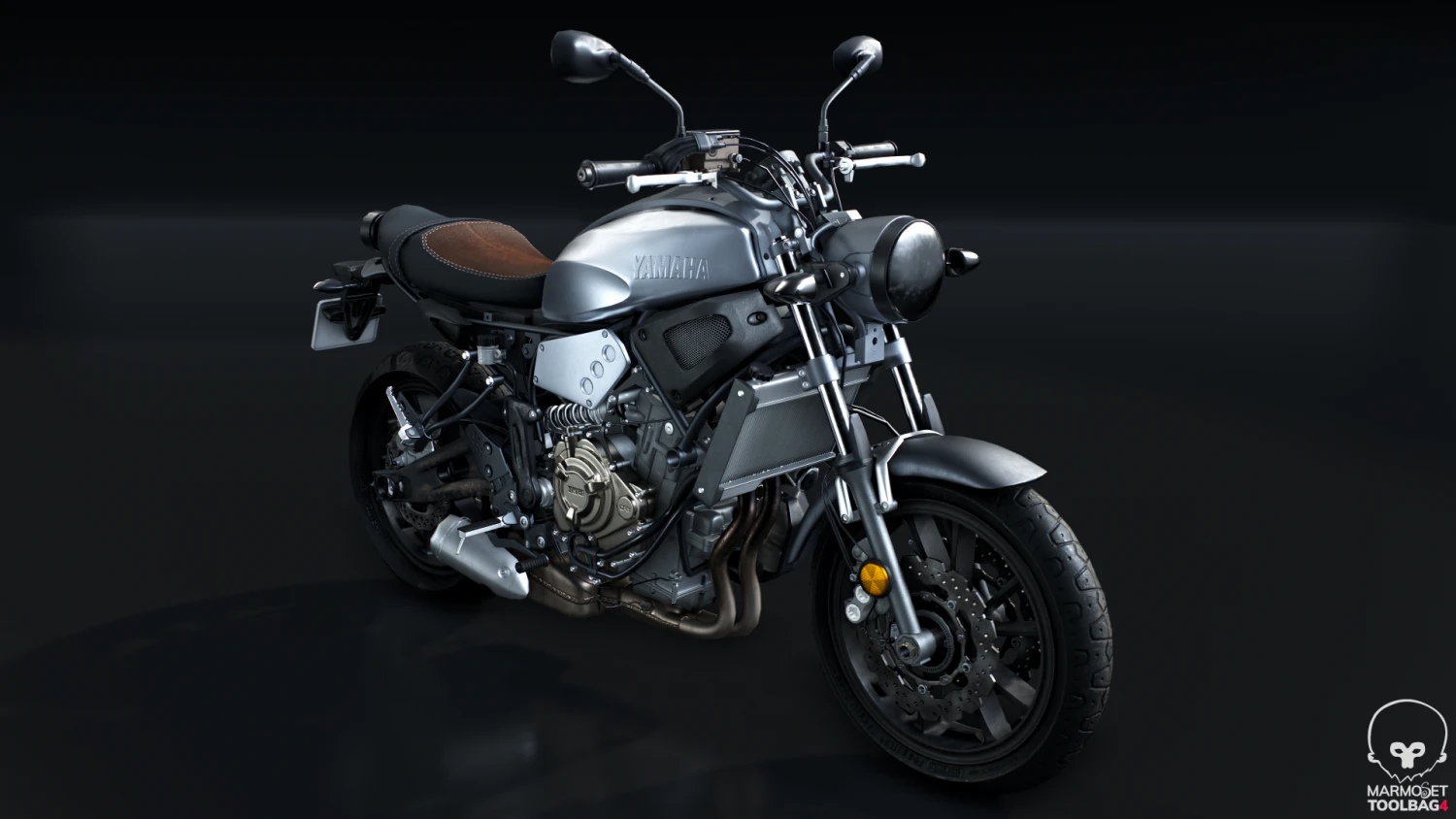 2016 yamaha xsr700 real-time pbr motorcycle 3D Model .c4d .max .obj .3ds .fbx .stl .blend 