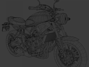 2016 yamaha xsr700 real-time pbr motorcycle Model 3D