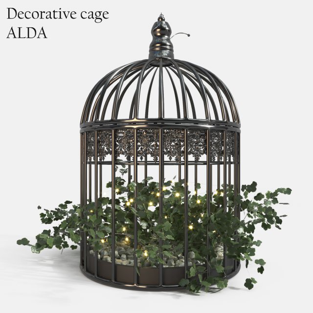 decorative cage 3D 모델 .c4d .max .obj .3ds .fbx .stl .blend 