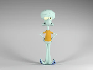 ke arah cumi-cumi Model 3D