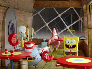 the krusty krab with spongebob patrick squidward and mr krabs 3D Model