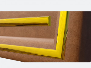 gold leather sofa 3D Model
