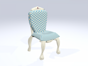 carved chair 3D-Modell