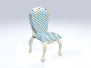 नक्काशीदार कुर्सी 3D मॉडल