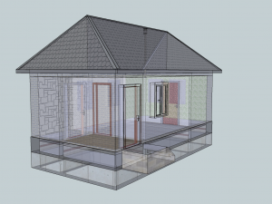 small house Model 3D