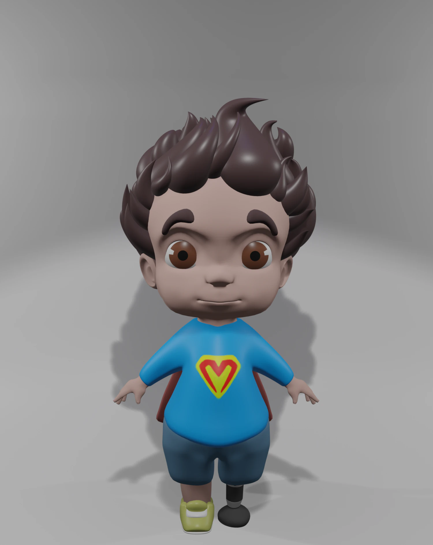 little boy 3D Model .c4d .max .obj .3ds .fbx .stl .blend 