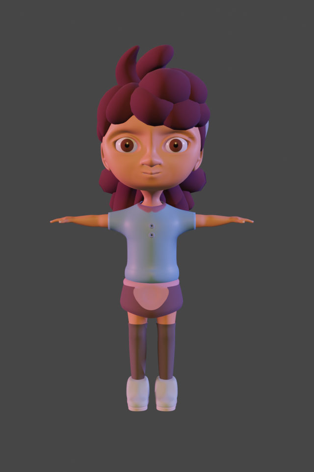 little girl 3D 模型 .c4d .max .obj .3ds .fbx .stl .blend