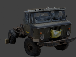 russian car gaz66 raw scan 3D Model