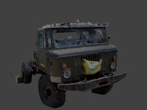 russian car gaz66 raw scan 3D Model