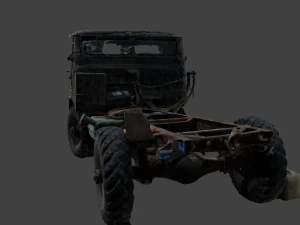 russian car gaz66 raw scan 3D Model