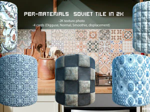 pbr-materials soviet tile in 2k photo textures CG Textures