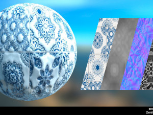 pbr-materials soviet tile in 2k photo textures CG テクスチャ