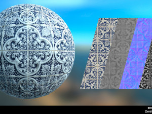 pbr-materials soviet tile in 2k photo textures CG テクスチャ