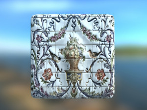 pbr-materials soviet tile in 2k photo textures CG テクスチャ