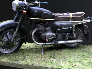 soviet motorbike minsk raw scan 3D Model