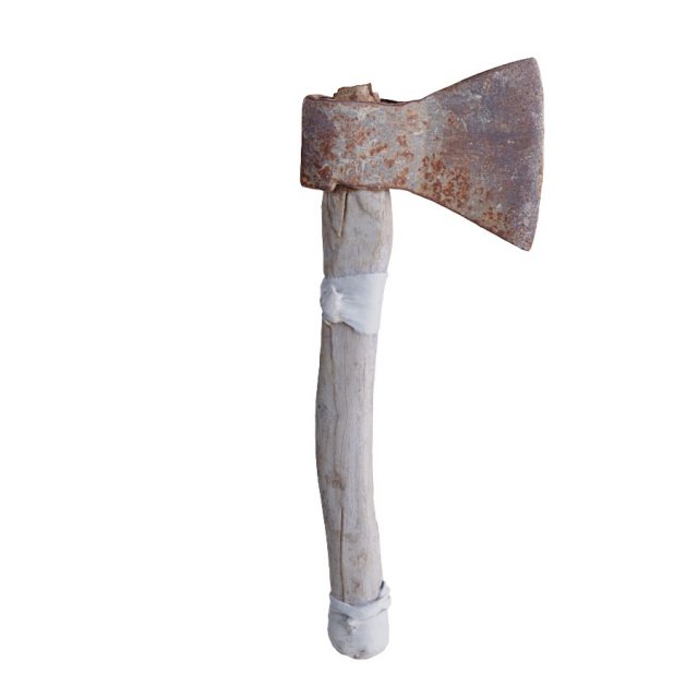 an old worn-out axe 3D Model .c4d .max .obj .3ds .fbx .stl .blend 