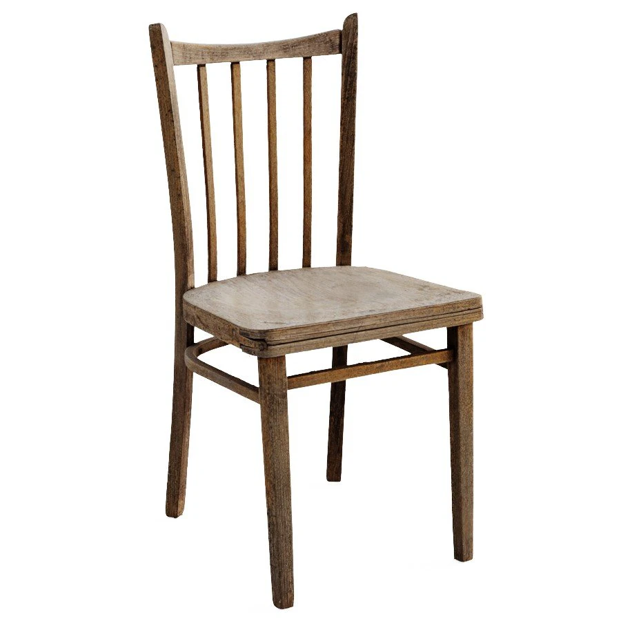 old wooden chair 3D Model .c4d .max .obj .3ds .fbx .stl .blend