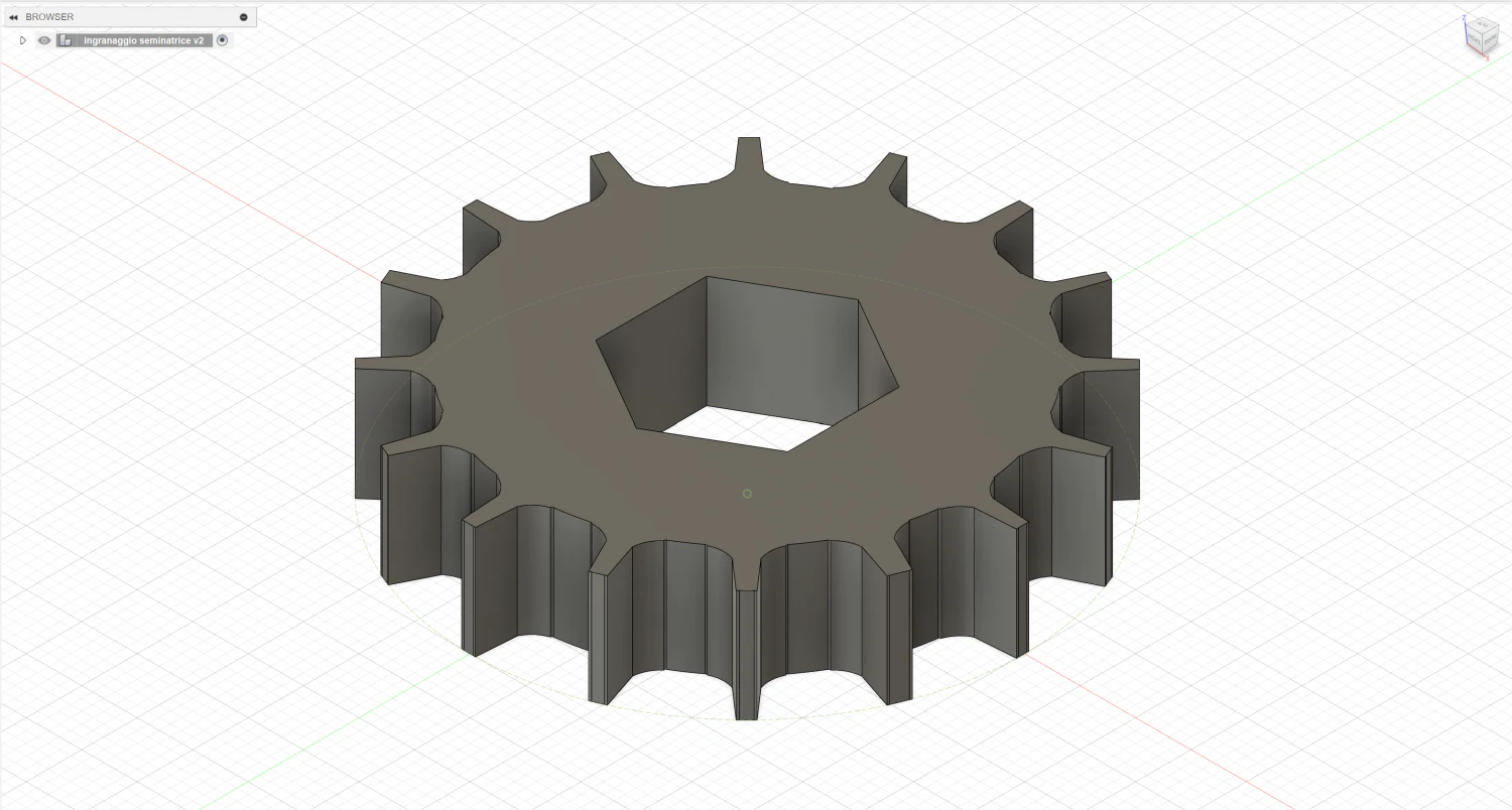 Seeding shaft gear F APV PS 300 3D Print Model .c4d .max .obj .3ds .fbx .stl .blend 