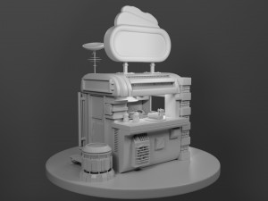 Hot dog stand 3D Model