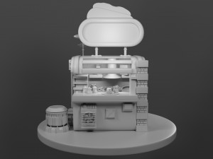 Hot dog stand 3D Model