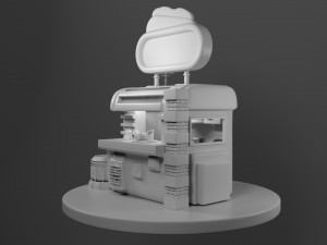 Hot dog stand 3D Model