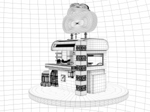 Hot dog stand 3D Model