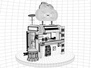 Hot dog stand 3D Model
