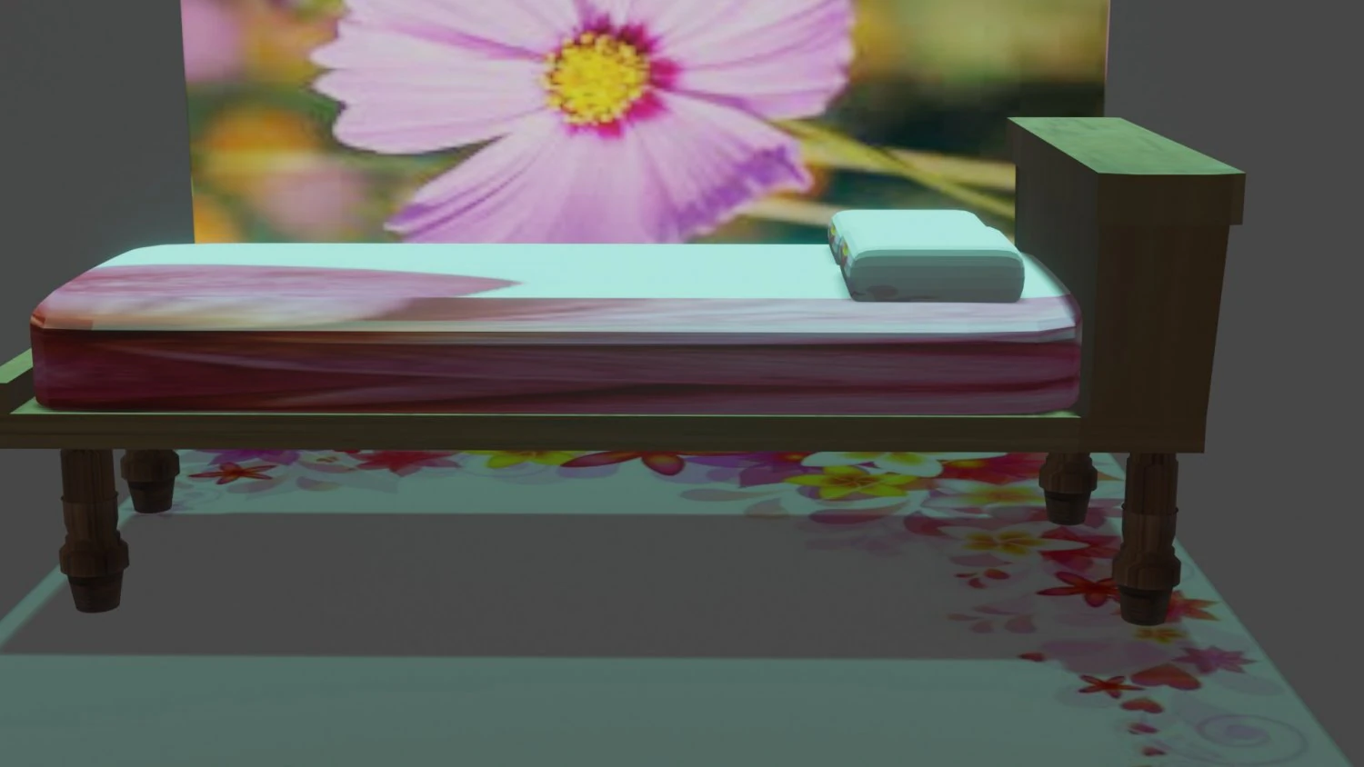 3d design of bed 3D Model .c4d .max .obj .3ds .fbx .stl .blend 