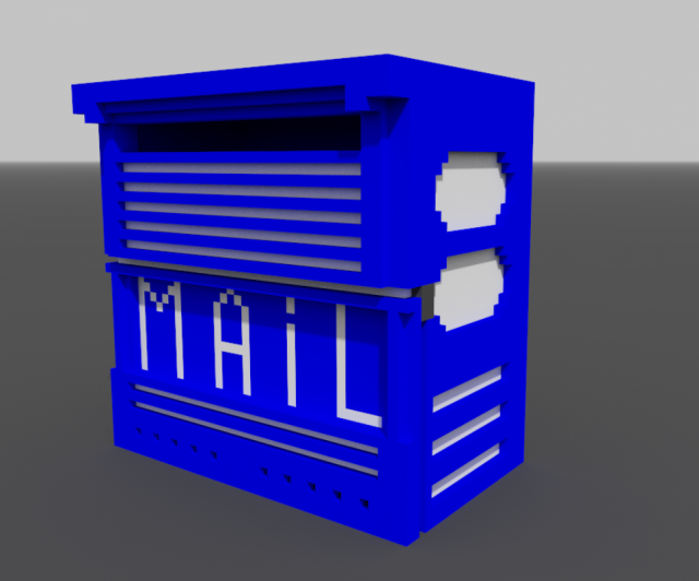 mailbox 3D-Modell .c4d .max .obj .3ds .fbx .stl .blend 