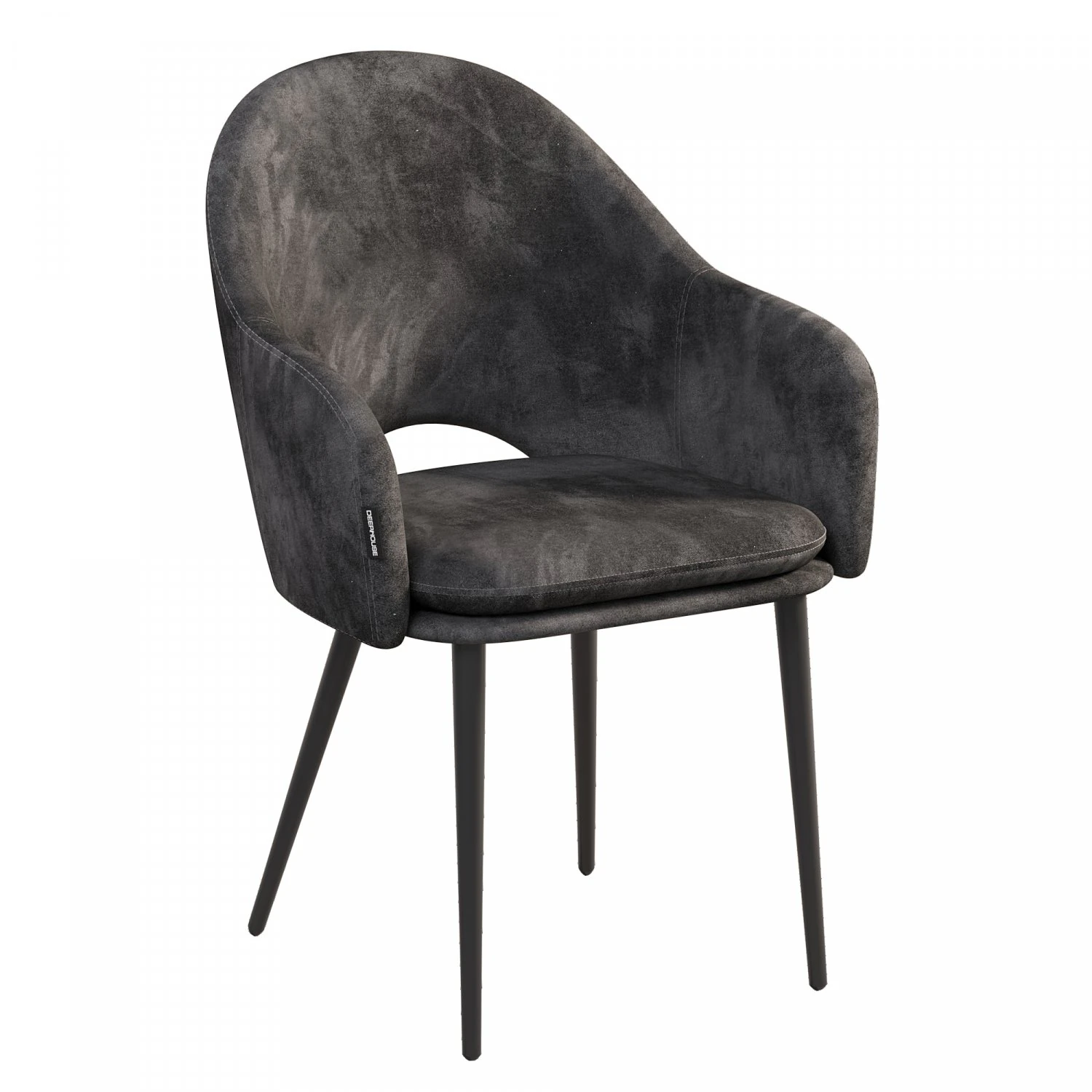 mid-century leather show wood chair 3D Model .c4d .max .obj .3ds .fbx .stl .blend 
