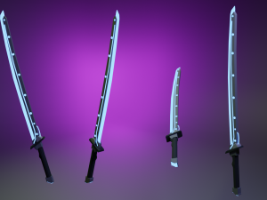 lowpoly 3d cybersword 3D 模型