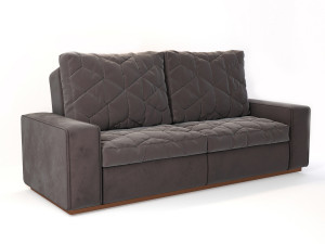 modern velvet sofa 3D Model
