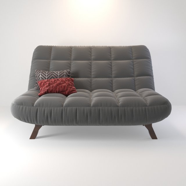 modern grey sofa Modello 3D .c4d .max .obj .3ds .fbx .stl .blend