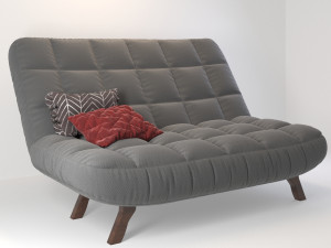modern grey sofa Modello 3D