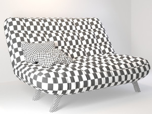 modern grey sofa Modello 3D