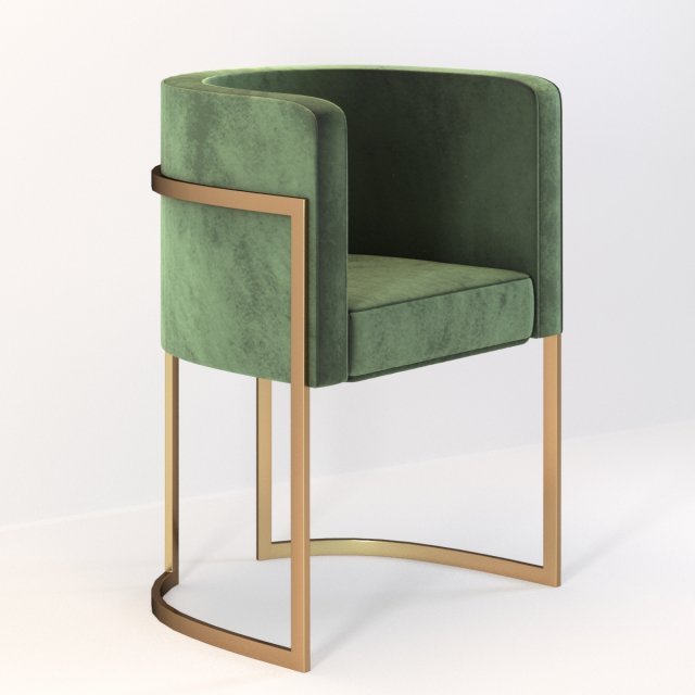 art deco chair 3D Model .c4d .max .obj .3ds .fbx .stl .blend 