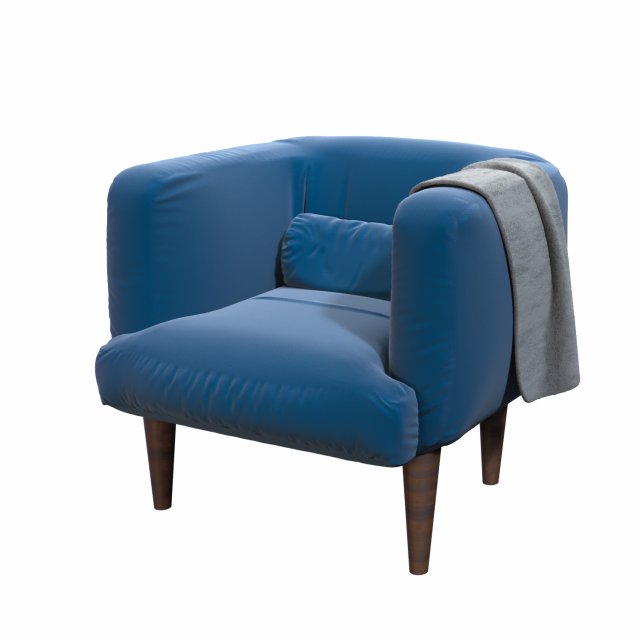 modern blue chair 3Dモデル .c4d .max .obj .3ds .fbx .stl .blend 