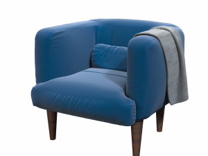 modern blue chair Modelo 3D