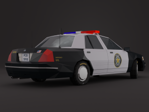 Police Car 1998 LowPoly Rigged 3D Модель