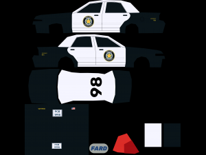 Police Car 1998 LowPoly Rigged 3D Модель