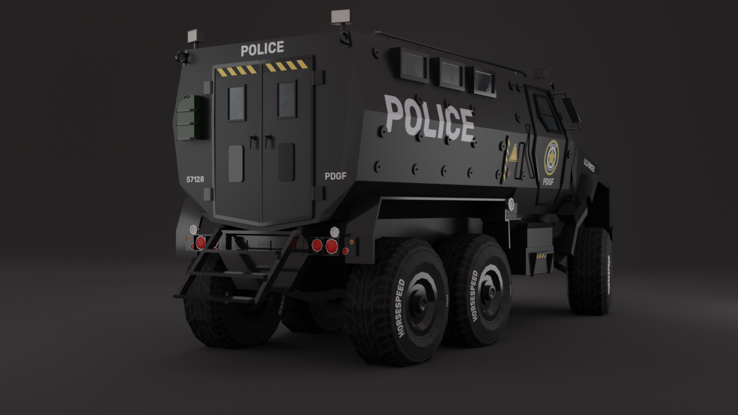 4x4 police - 7 Police Car Truck LowPoly Rigged Model 3D in Alat Berat 3DExport