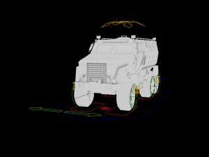 Police Car Truck LowPoly Rigged 3D मॉडल