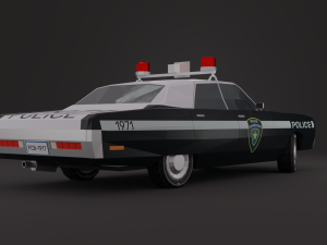 Old Police Car 1971 LowPoly Rigged 3D मॉडल